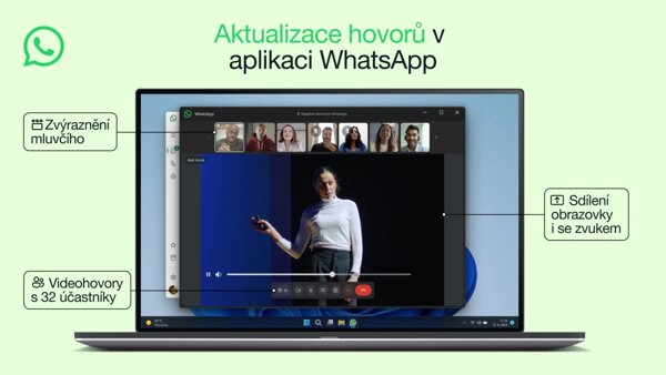 WhatsApp zavádí vylepšené videohovory