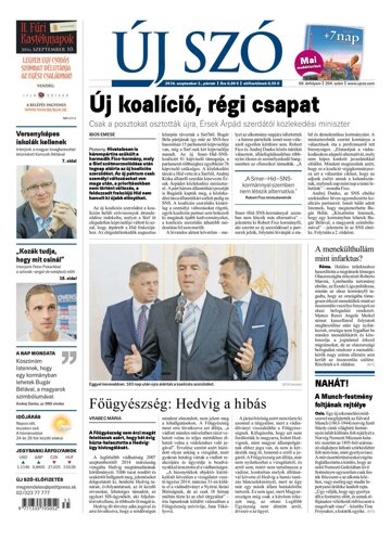 Obálka e-magazínu Új Szó 2.9.2016