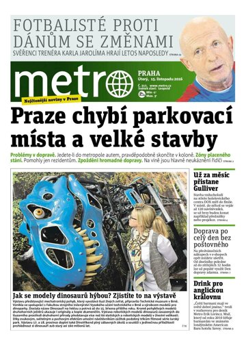 Obálka e-magazínu deník METRO 15.11.2016