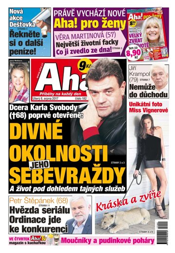 Obálka e-magazínu AHA! 8.8.2017