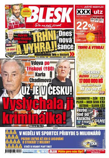 Obálka e-magazínu Blesk 29.9.2017