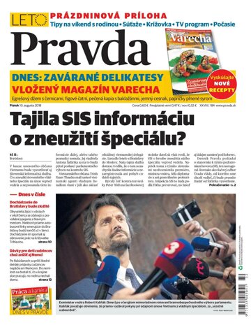 Obálka e-magazínu Pravda 10. 8. 2018