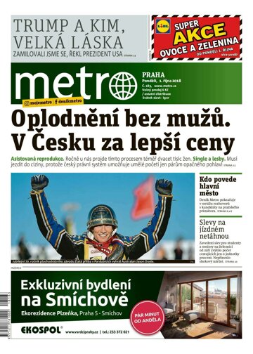 Obálka e-magazínu deník METRO 1.10.2018