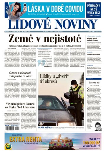 Obálka e-magazínu Lidové noviny 13.2.2021