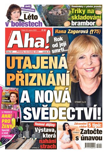 Obálka e-magazínu AHA! 25.8.2023