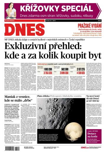 Obálka e-magazínu MF Dnes 16.7.2015