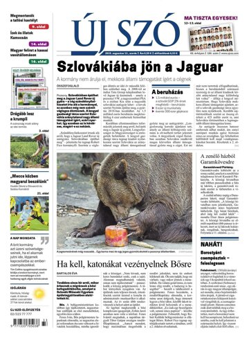 Obálka e-magazínu Új Szó 12.8.2015
