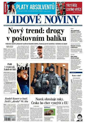 Obálka e-magazínu Lidové noviny 19.3.2019