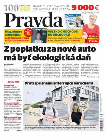 Obálka e-magazínu Pravda 17. 9. 2020