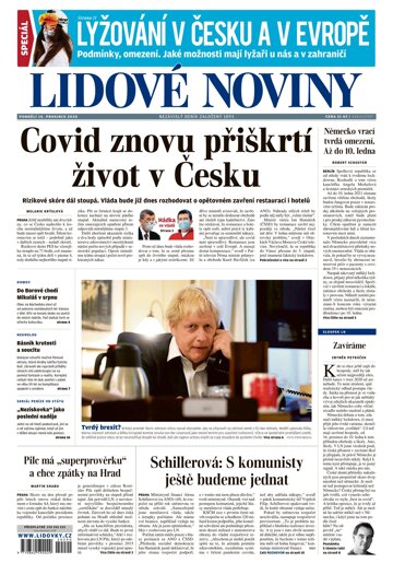 Obálka e-magazínu Lidové noviny 14.12.2020