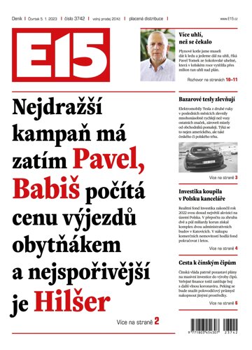 Obálka e-magazínu E15 5.1.2023