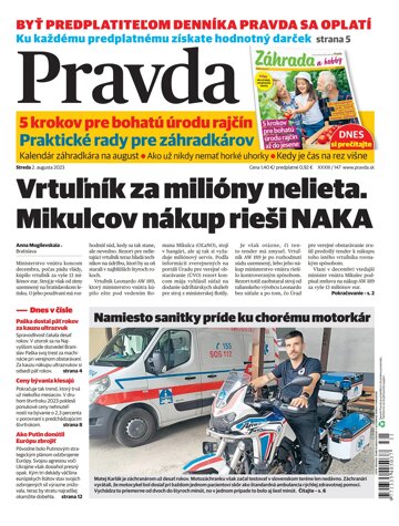 Obálka e-magazínu Pravda 2. 8. 2023