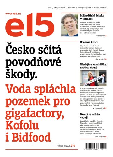 Obálka e-magazínu E15 17.9.2024