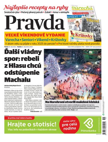 Obálka e-magazínu Pravda 20. 12. 2024