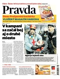 Obálka e-magazínu Pravda 21.2.2014