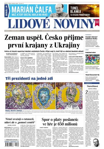 Obálka e-magazínu Lidové noviny 1.12.2014