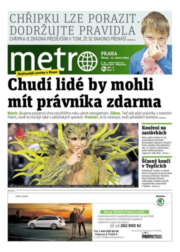 Obálka e-magazínu deník METRO 17.2.2015