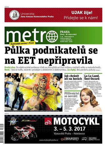 Obálka e-magazínu deník METRO 28.2.2017