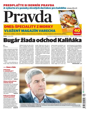 Obálka e-magazínu Pravda 2.3.2018