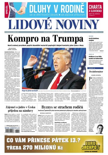 Obálka e-magazínu Lidové noviny 12.1.2017