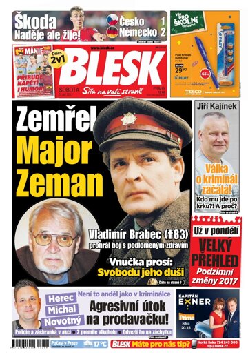 Obálka e-magazínu Blesk 2.9.2017