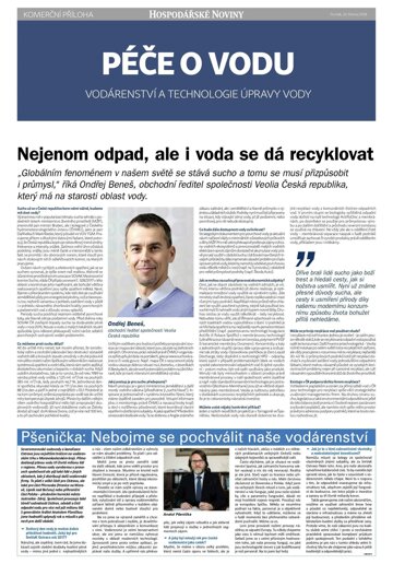 Obálka e-magazínu Hospodářské noviny - příloha 058 - 22.3.2018 příloha Péče o vodu