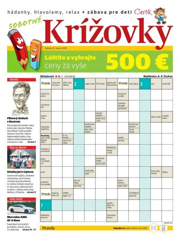 Obálka e-magazínu Krížovky 31. 3. 2018