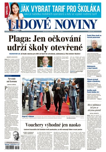 Obálka e-magazínu Lidové noviny 26.8.2021