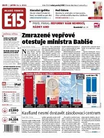 Obálka e-magazínu E15 31.1.2014