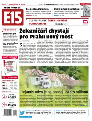 Obálka e-magazínu E15 25.5.2015