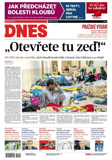 Obálka e-magazínu MF Dnes 19.6.2015