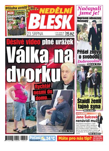 Obálka e-magazínu Nedělní Blesk 23.8.2015