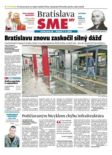 Obálka e-magazínu SME Bratislava 7/9/2018