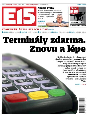 Obálka e-magazínu E15 6.6.2019