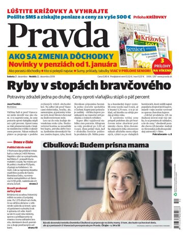 Obálka e-magazínu Pravda 21. 12. 2019