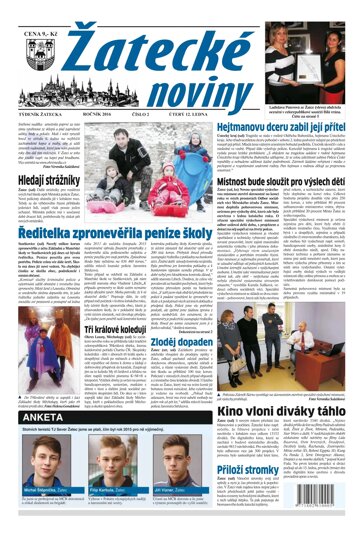 Obálka e-magazínu Žatecké noviny 2/2016