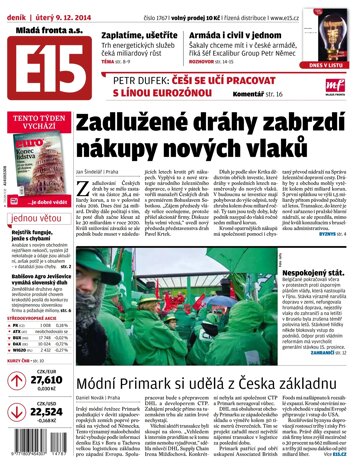 Obálka e-magazínu E15 9.12.2014