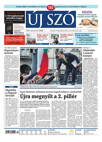 Obálka e-magazínu Új Szó 16.3.2015