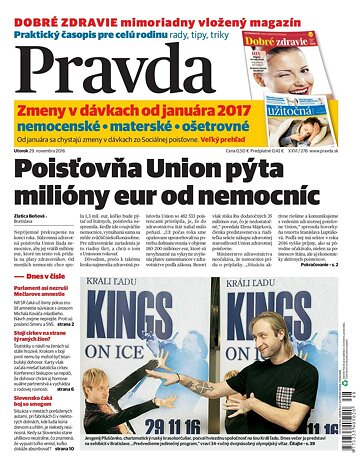 Obálka e-magazínu Pravda 29. 11. 2016