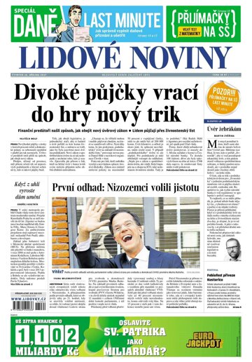 Obálka e-magazínu Lidové noviny 16.3.2017