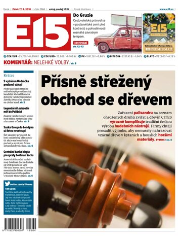 Obálka e-magazínu E15 17.8.2018