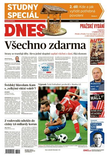 Obálka e-magazínu MF Dnes 11.9.2018