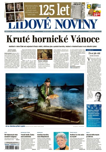 Obálka e-magazínu Lidové noviny 22.12.2018