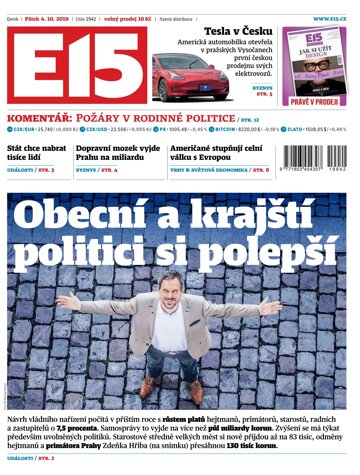 Obálka e-magazínu E15 4.10.2019