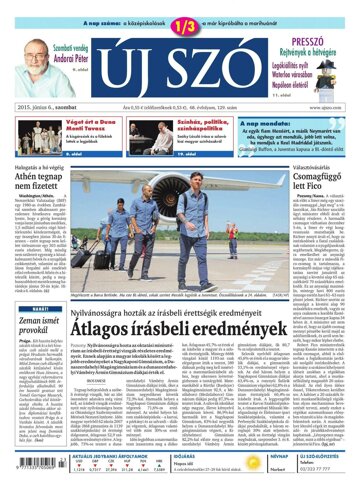 Obálka e-magazínu Új Szó 6.6.2015