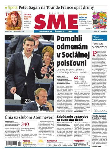 Obálka e-magazínu SME 9.7.2015