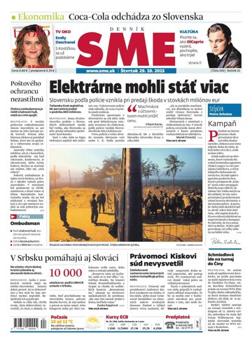 Obálka e-magazínu SME 29.10.2015