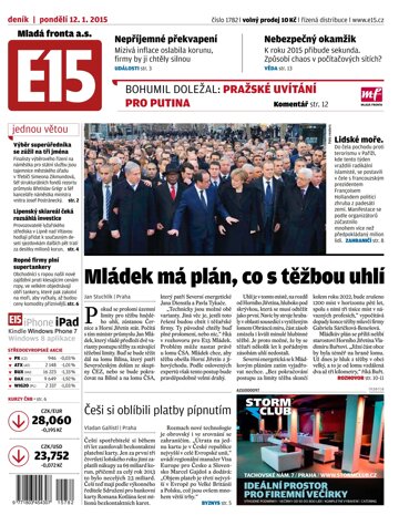 Obálka e-magazínu E15 12.1.2015