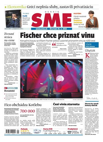 Obálka e-magazínu SME 26.2.2015