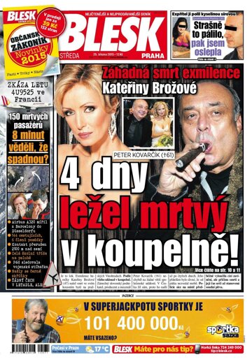 Obálka e-magazínu Blesk 25.3.2015